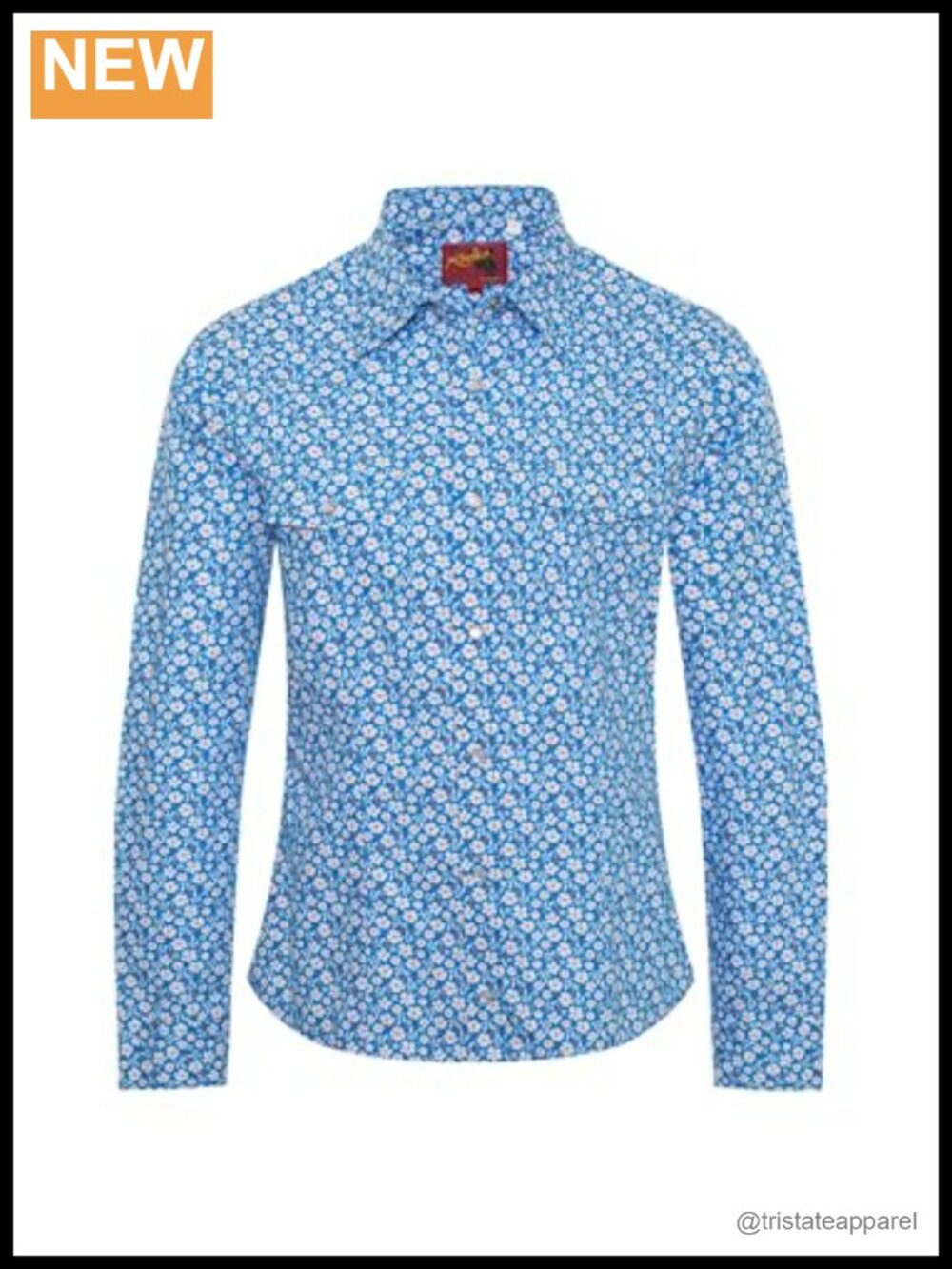Women's Western Cowgirl Print Snap Button Down Shirt Long Sleeve Cotton